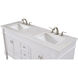 Lexington 60 X 21 X 35 inch Antique White with White Marble Vanity Set
