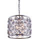 Madison 4 Light 14 inch Polished Nickel Pendant Ceiling Light in Clear, Faceted Royal Cut, Urban Classic