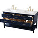 Sinclaire 60 X 22 X 34 inch Blue Vanity Sink Set