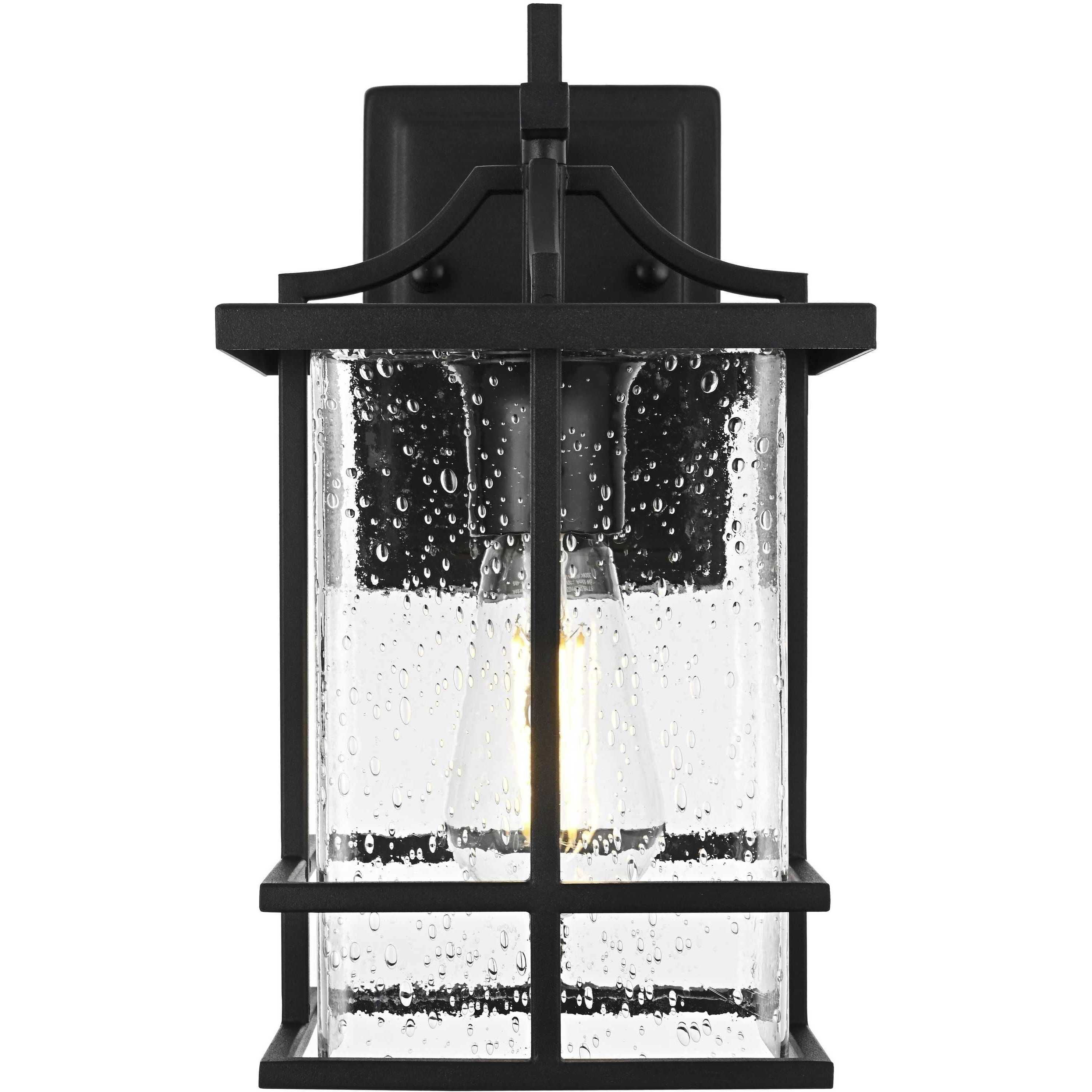 Miller 1 Light 12 inch Black Outdoor Wall Sconce