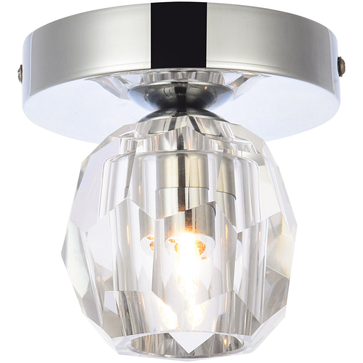 Eren 1 Light 4.7 inch Chrome Flush Mount Ceiling Light