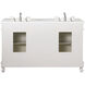 Windsor 60 X 22 X 36 inch Antique White Vanity Sink Set