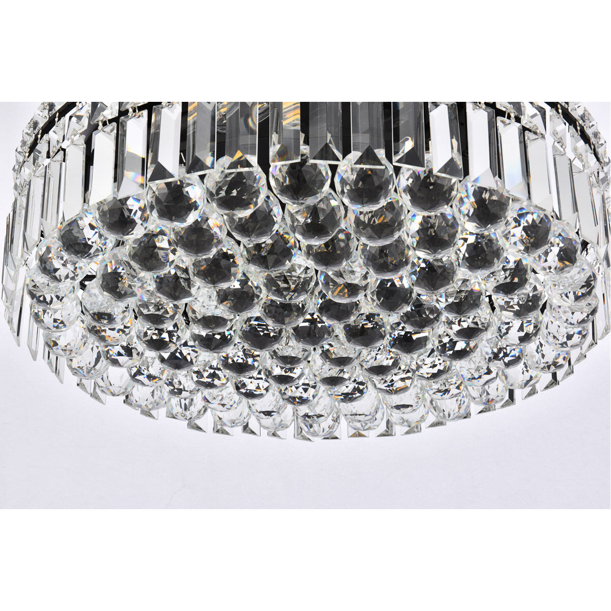Maxime 6 Light 20 inch Black and Clear Flush Mount Ceiling Light