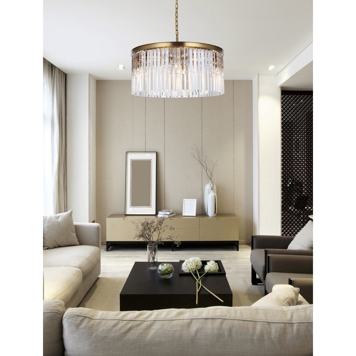 Sydney 8 Light 31.5 inch Satin Gold Chandelier Ceiling Light