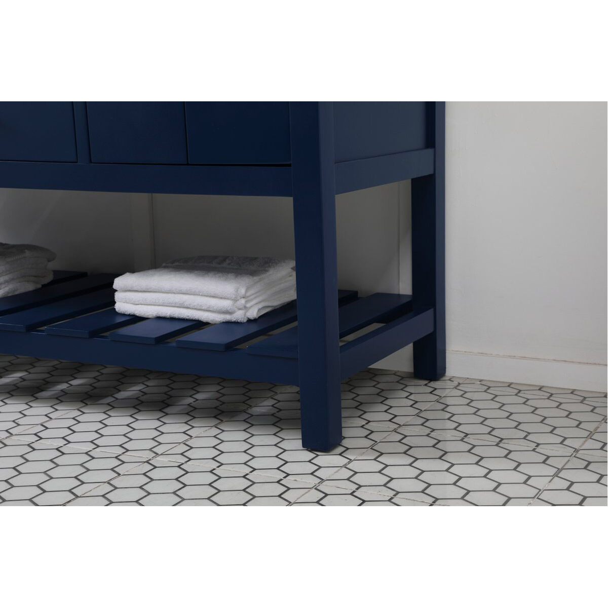 Clement 60 X 22 X 34.13 inch Blue Bathroom Vanity Cabinet