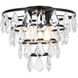 Ella 3 Light 12 inch Black Flush Mount Ceiling Light