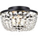 Cora 3 Light 10 inch Black Flush Mount Ceiling Light