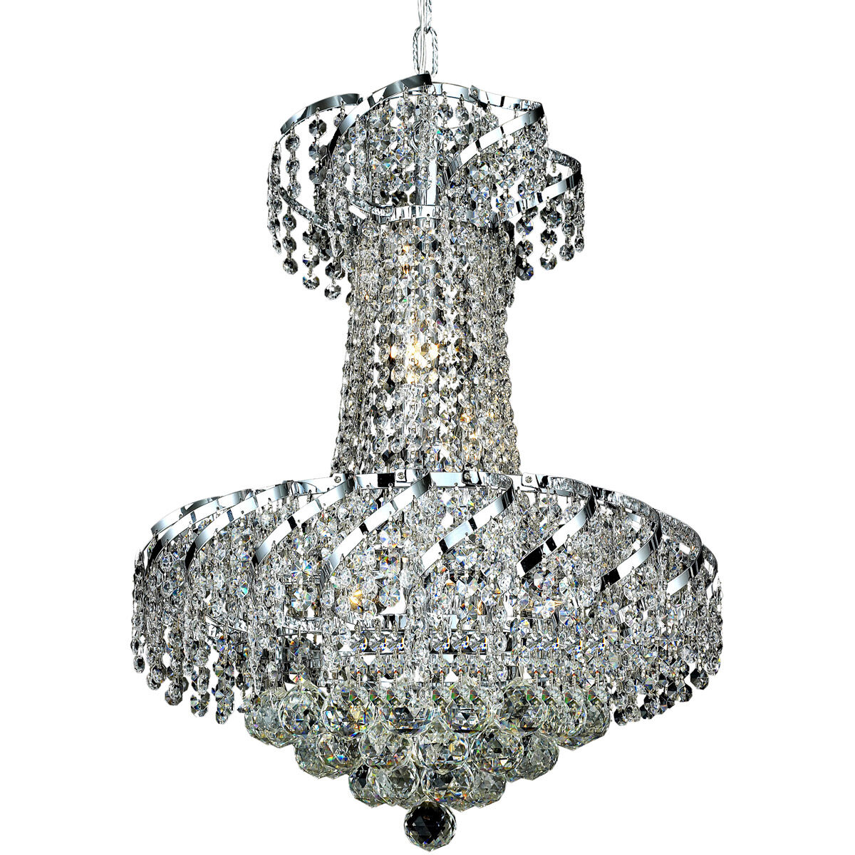 Belenus 6 Light 18 inch Chrome Dining Chandelier Ceiling Light in Royal Cut
