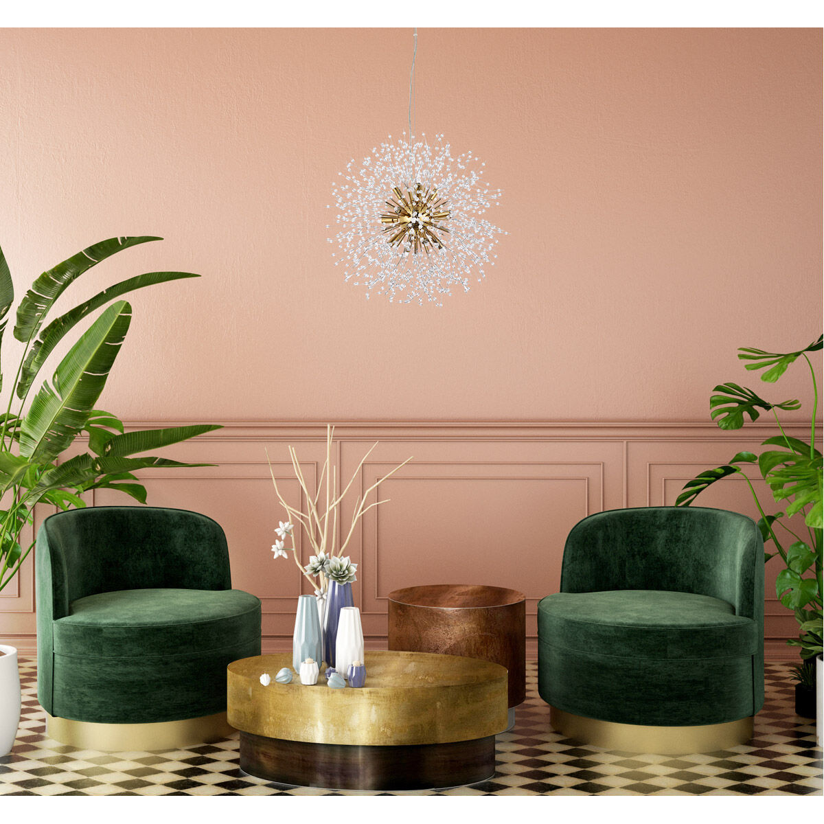 Solace 12 Light 24 inch Gold Pendant Ceiling Light