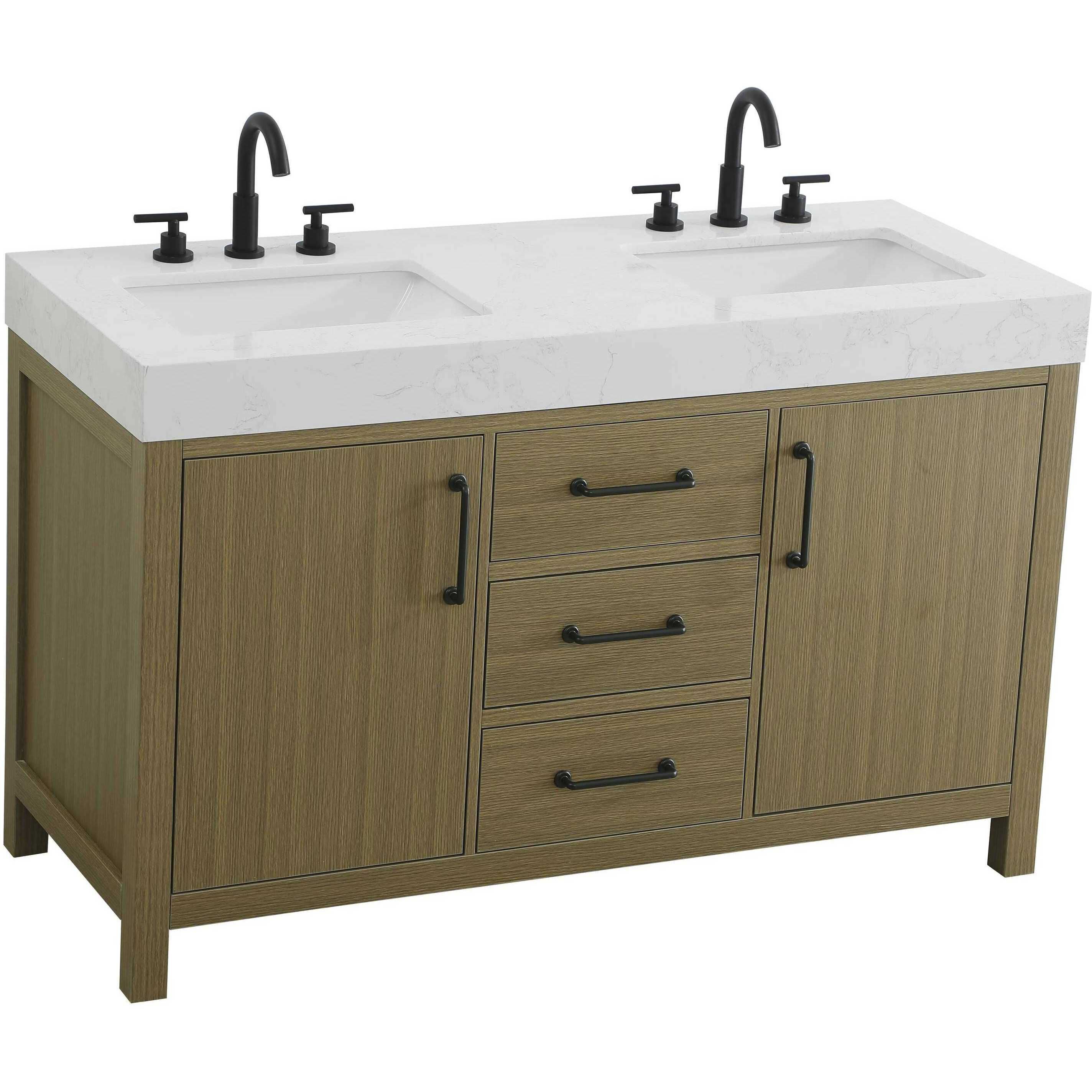 Nathan 54 X 34 inch Chestnut Brown Bathroom Vanity Cabinet