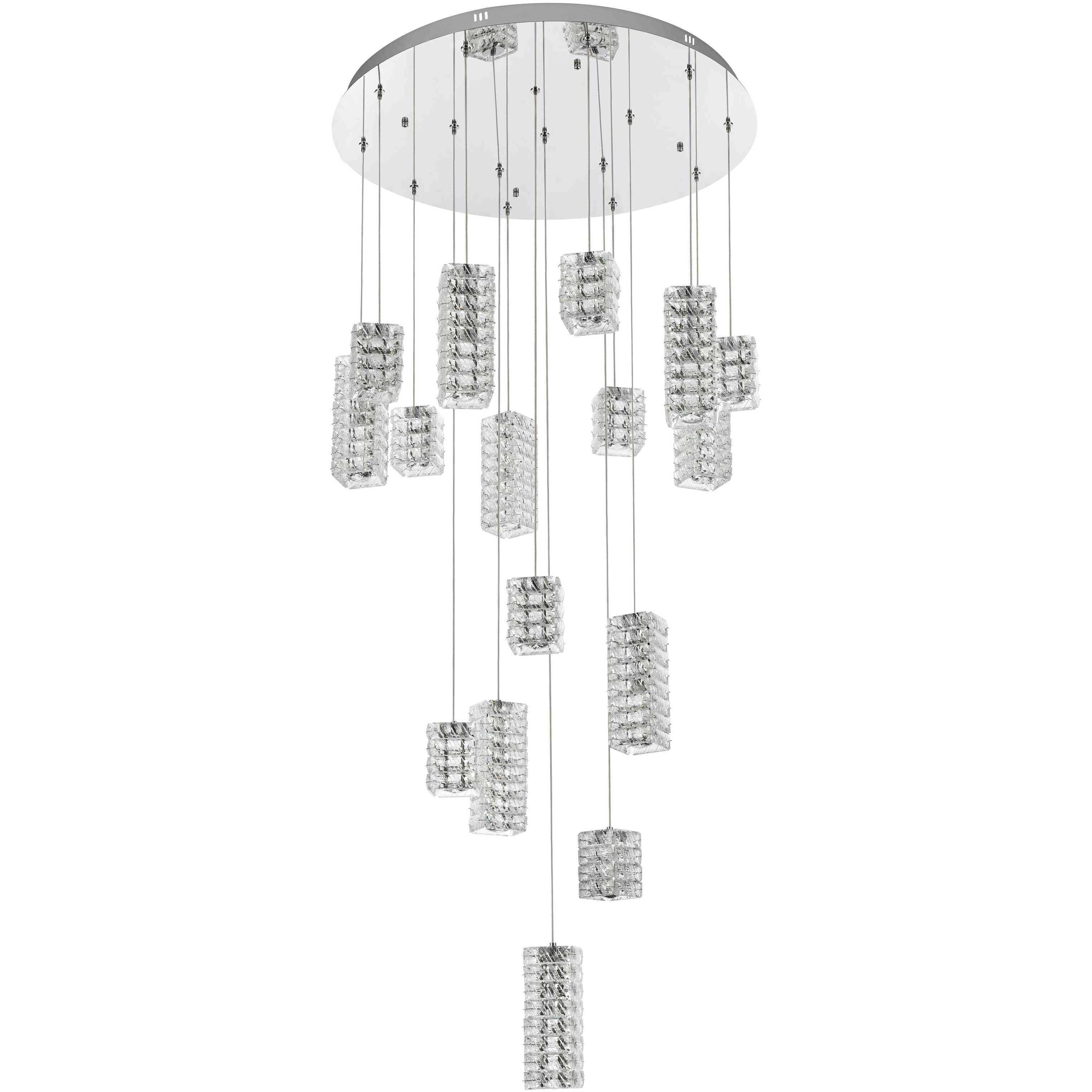 Aston 16 Light 32 inch Chrome Pendant Ceiling Light