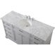 Americana 60 X 22 X 35 inch Grey Vanity Sink Set