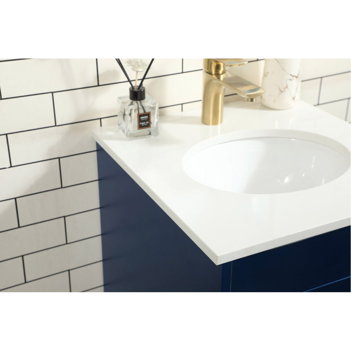 Eugene 19 X 18 X 33.5 inch Blue Vanity Sink Set