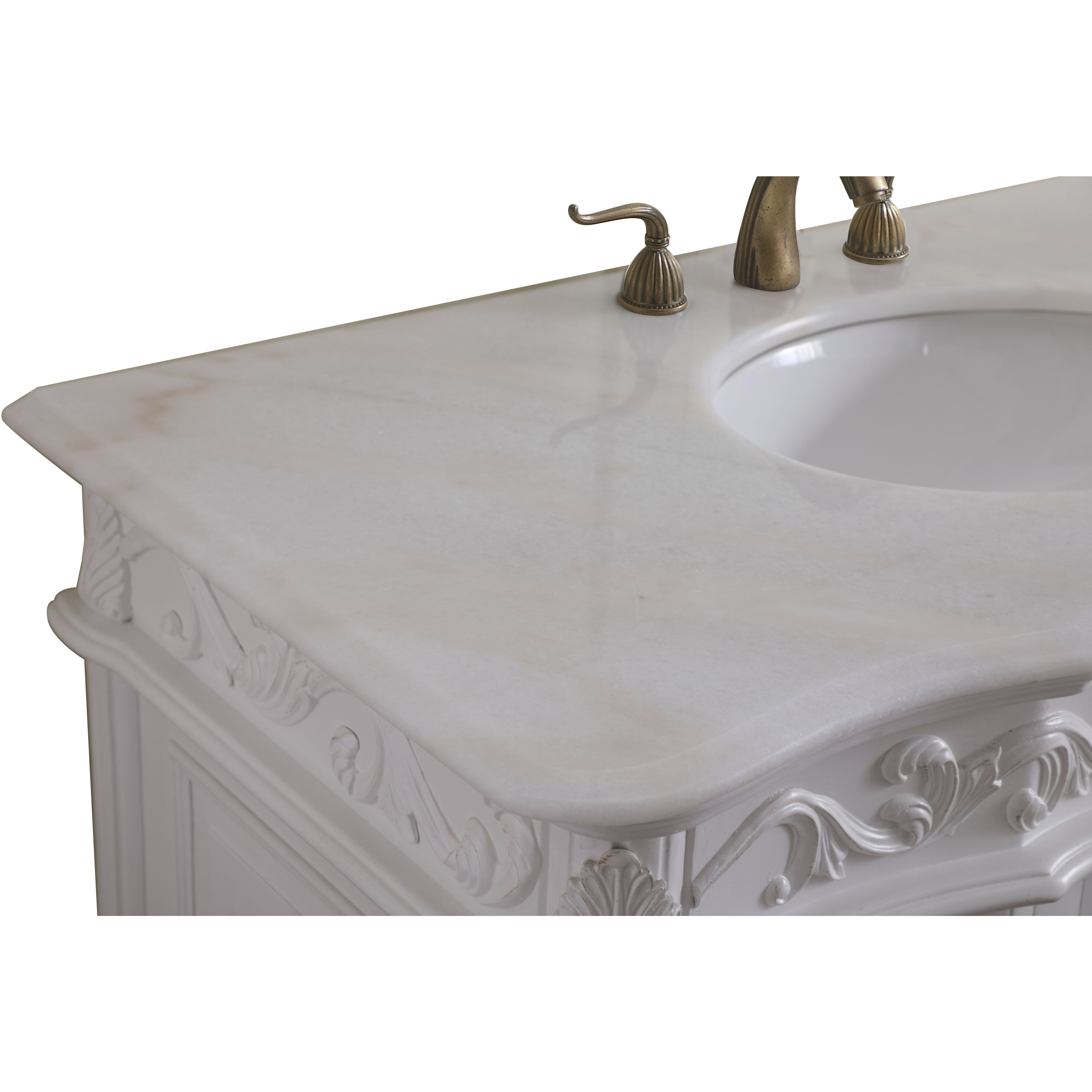 Oakland 84 X 22 X 72 inch Antique White Vanity Sink Set