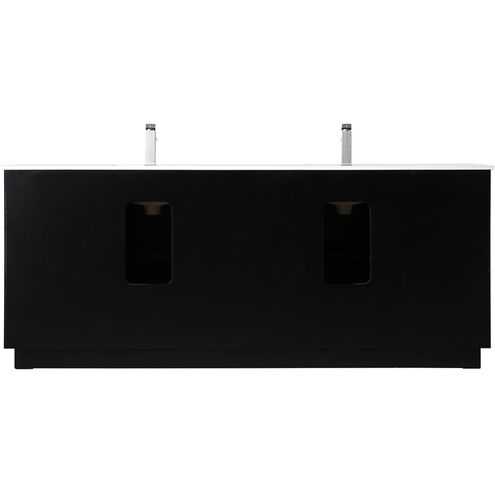 Hayes 84 X 22 X 35 inch Black Vanity Sink Set