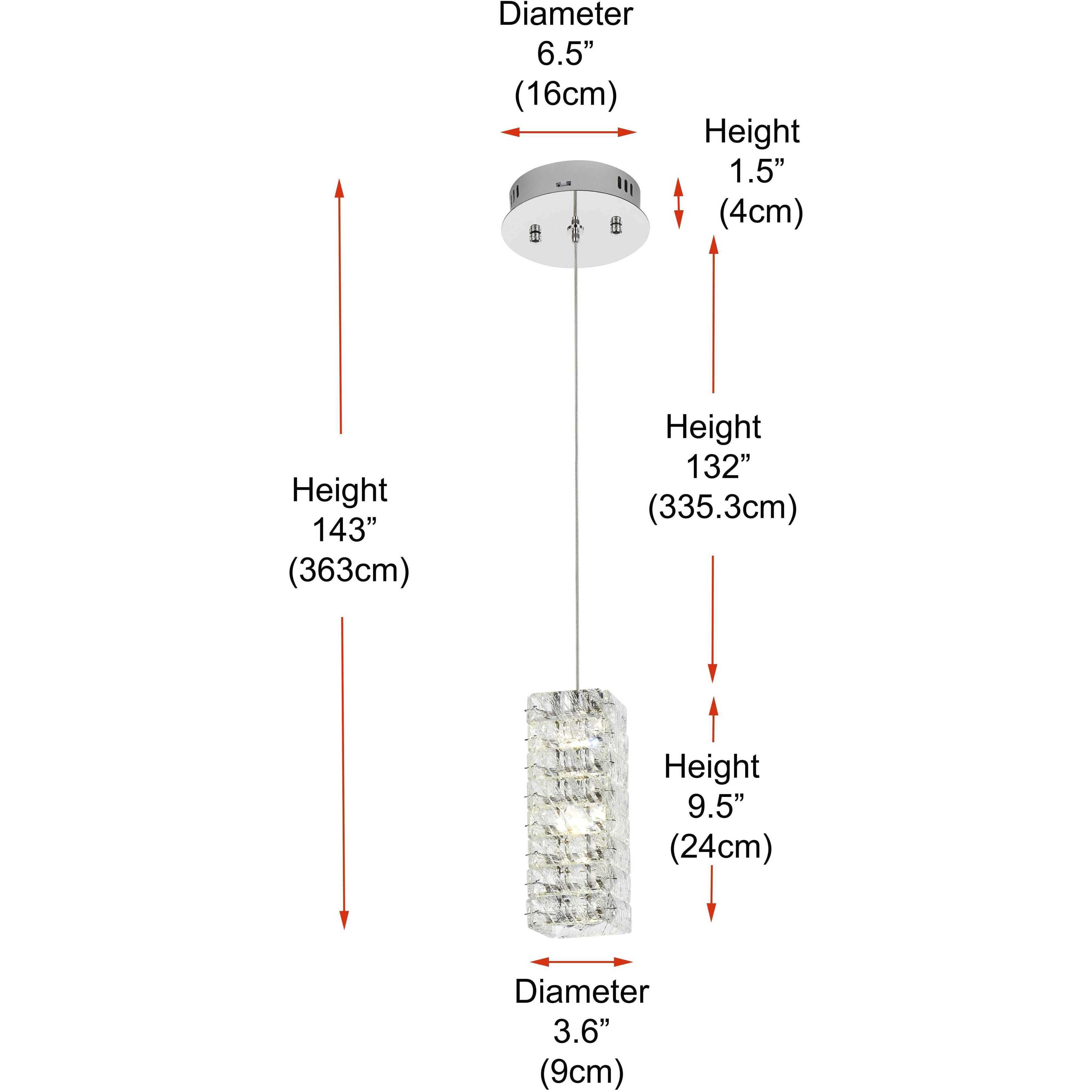 Aston 1 Light 6.5 inch Chrome Pendant Ceiling Light