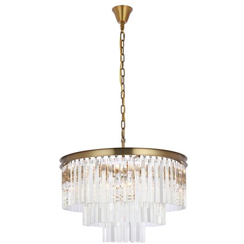 Sydney 9 Light 26 inch Satin Gold Chandelier Ceiling Light