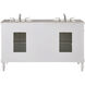 Lexington 60 X 21 X 35 inch Antique White with White Marble Vanity Set