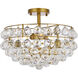 Savannah 3 Light 16 inch Brass Flush Mount Ceiling Light