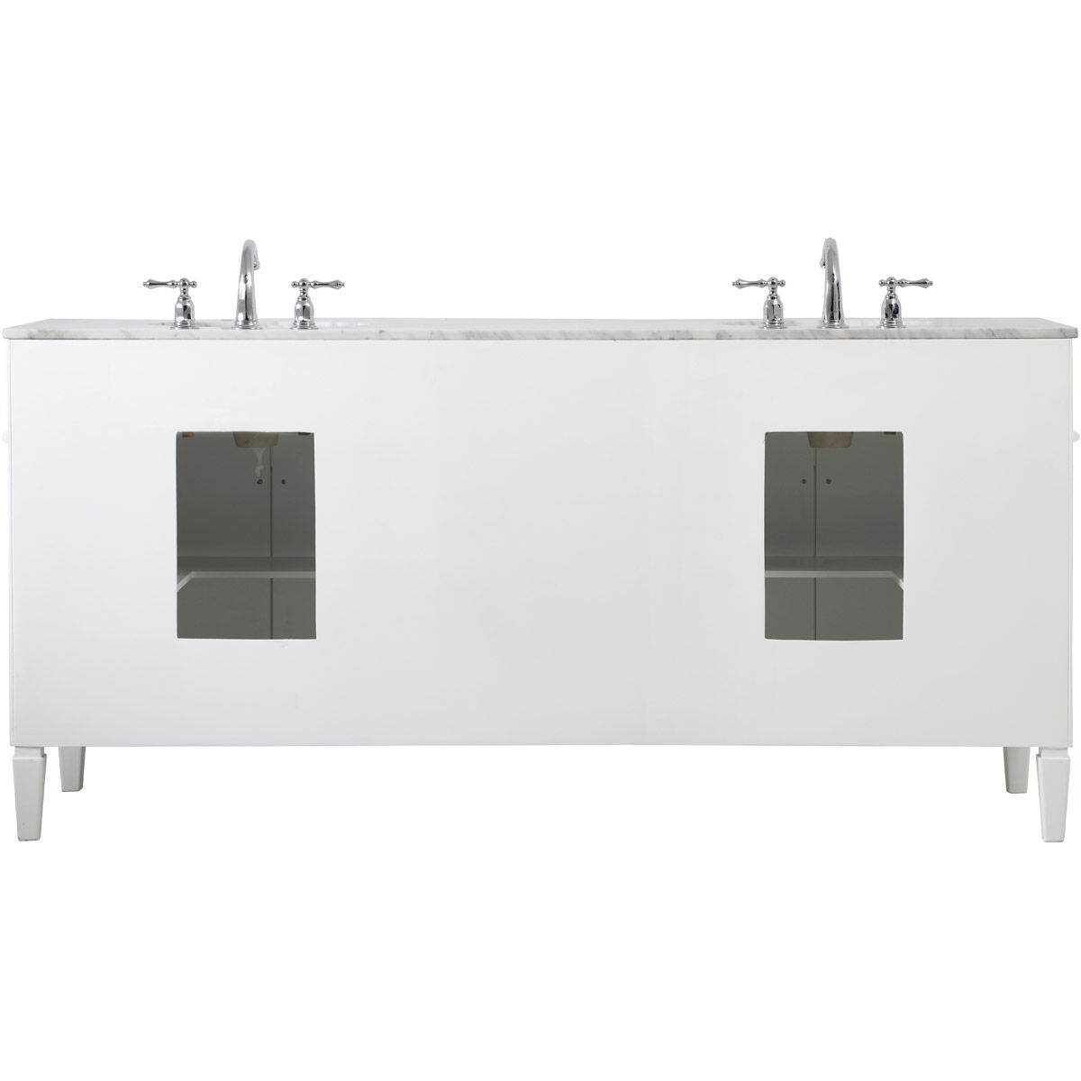 Park Avenue 72 X 21.5 X 35 inch White Vanity Sink Set