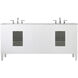 Park Avenue 72 X 21.5 X 35 inch White Vanity Sink Set