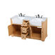 Franklin 60 X 22 X 35 inch Natural Wood Bathroom Vanity Cabinet