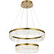 Linden 2 Light 22 inch Satin Gold Chandelier Ceiling Light