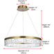 Linden 1 Light 22 inch Satin Gold Chandelier Ceiling Light