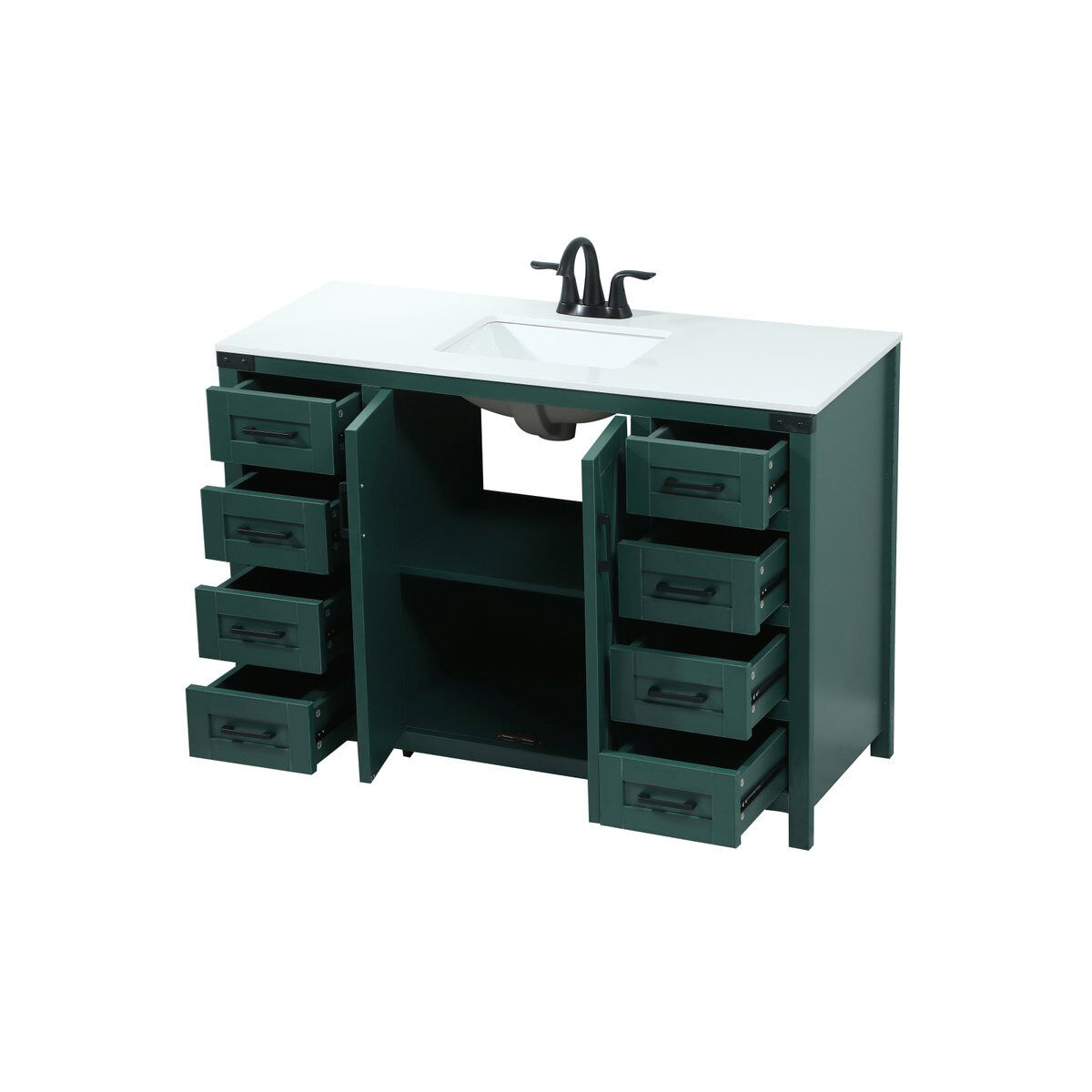 Grant 48 X 19 X 34 inch Green Vanity Sink Set