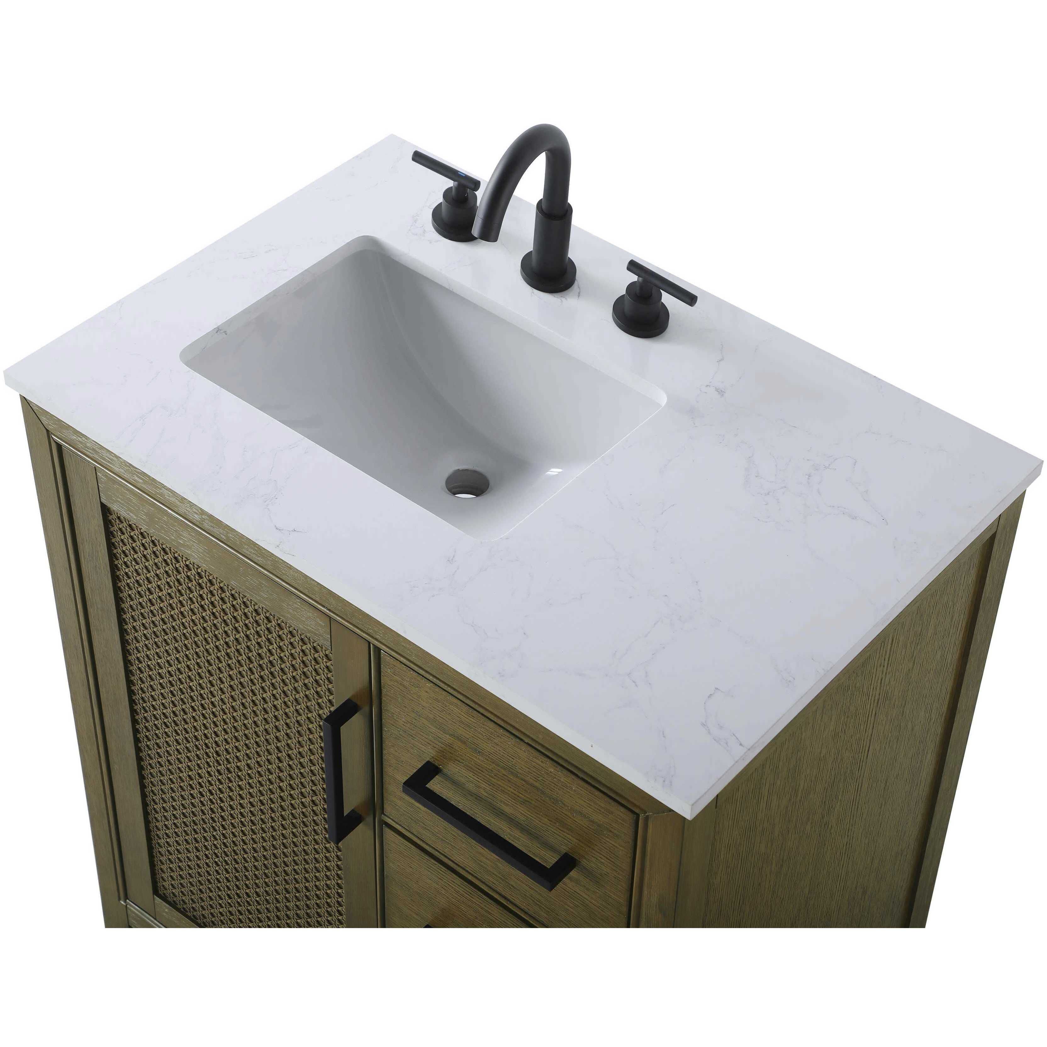 Alina 32 X 34 inch Hazel Oak Bathroom Vanity Cabinet