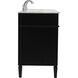 Park Avenue 60 X 22 X 35 inch Black Vanity Sink Set