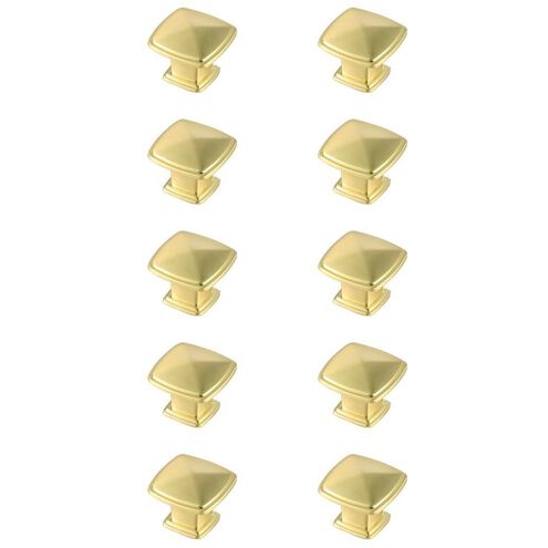 Marcel Brushed Gold Hardware Cabinet Knob, Set of 10