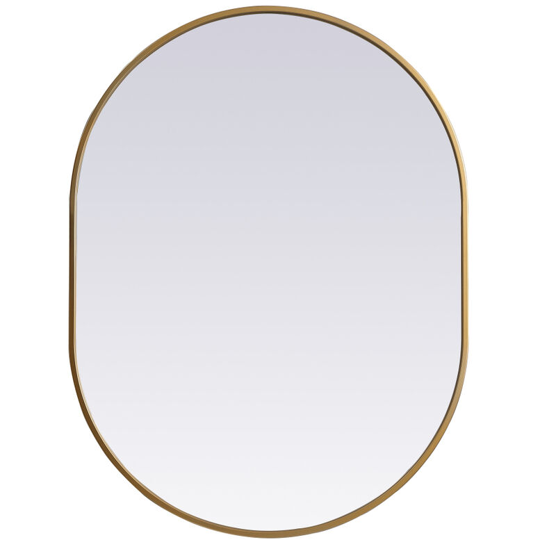 Asha 36 X 27 inch Brass Mirror in 27 x 36
