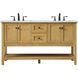 Metropolis 60 X 22 X 34 inch Natural Wood Vanity Sink Set