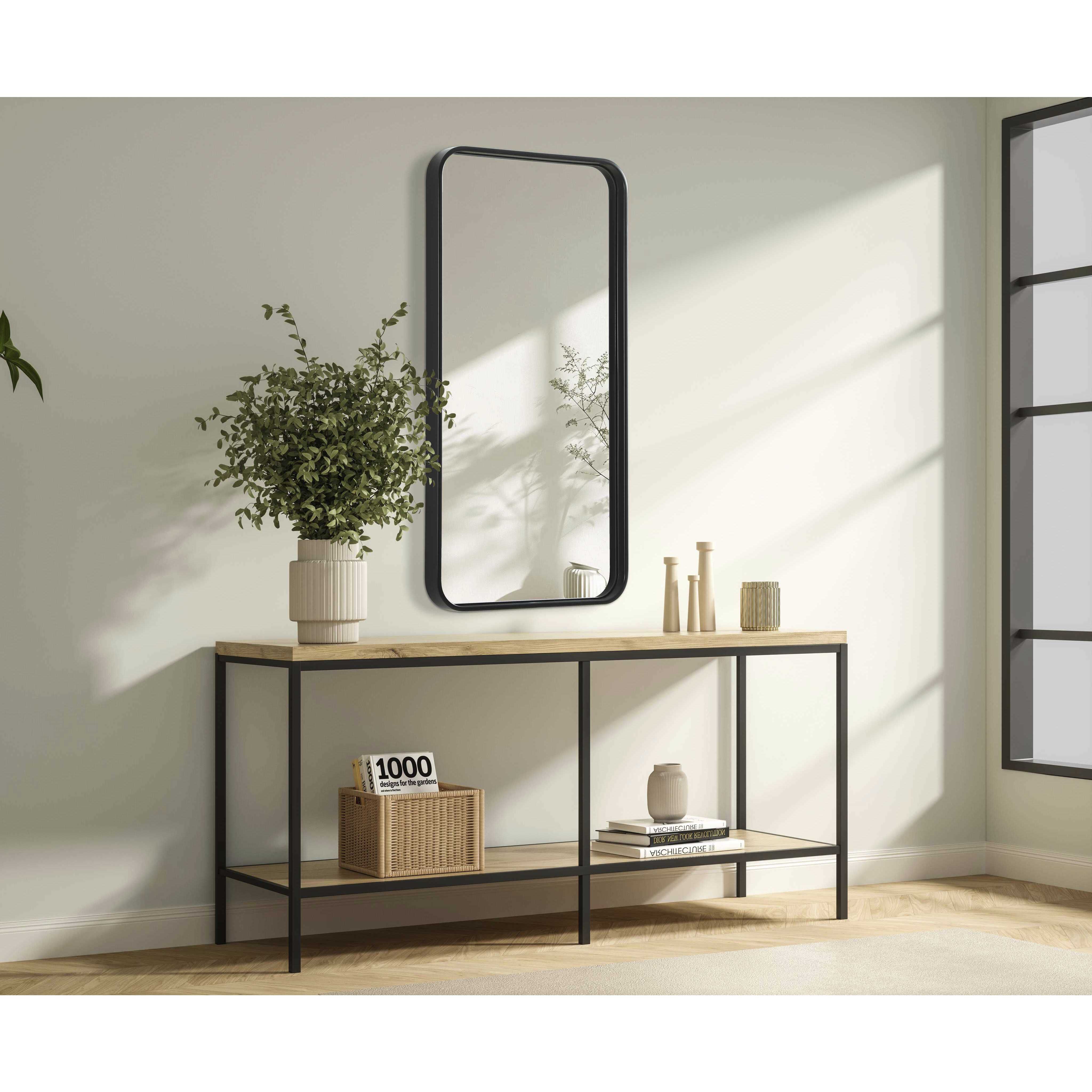 Remy 36 X 18 inch Black Mirror