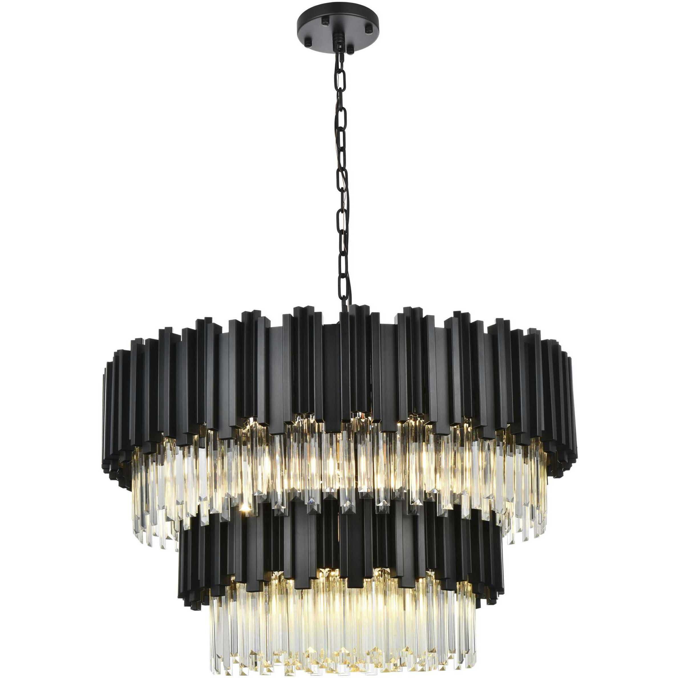 Willow 12 Light 32 inch Black Chandelier Ceiling Light