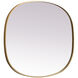 Brynn 36 X 30 inch Brass Mirror in 30 x 36