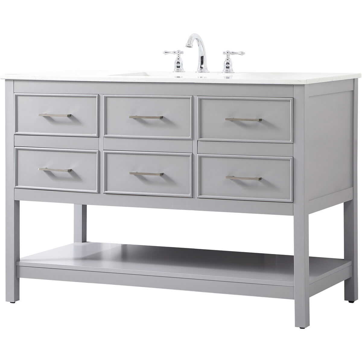 Sinclaire 48 X 22 X 34 inch Gray Vanity Sink Set