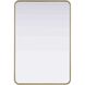 Remy 40 X 27 inch Brass Mirror