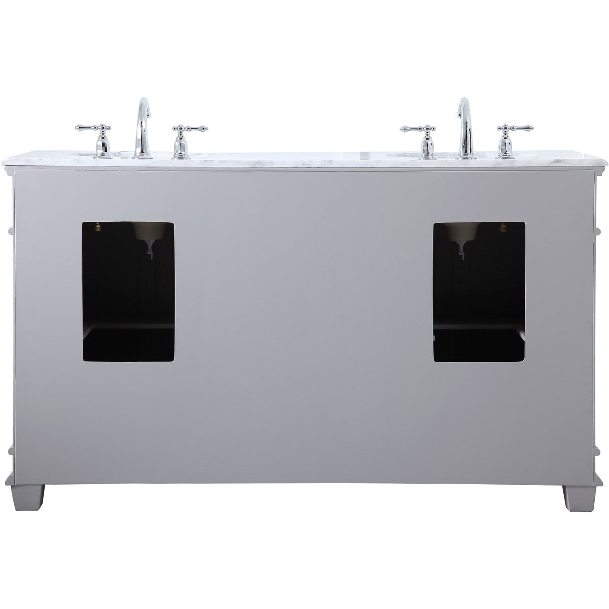 Wesley 60 X 21.5 X 35 inch Grey Vanity Sink Set in Gray