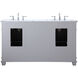 Wesley 60 X 22 X 35 inch Grey Vanity Sink Set