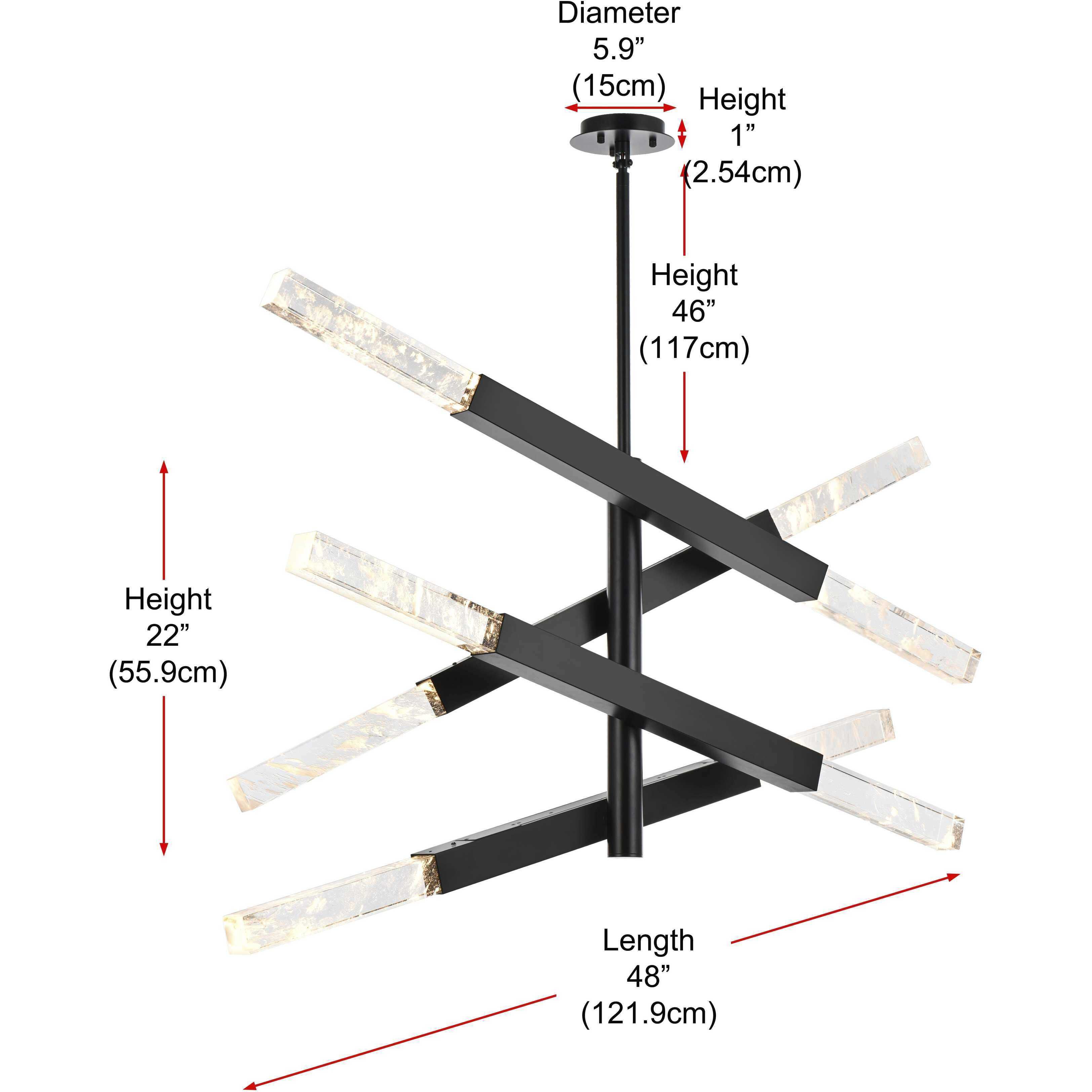 Ari 8 Light 13.5 inch Black Pendant Ceiling Light