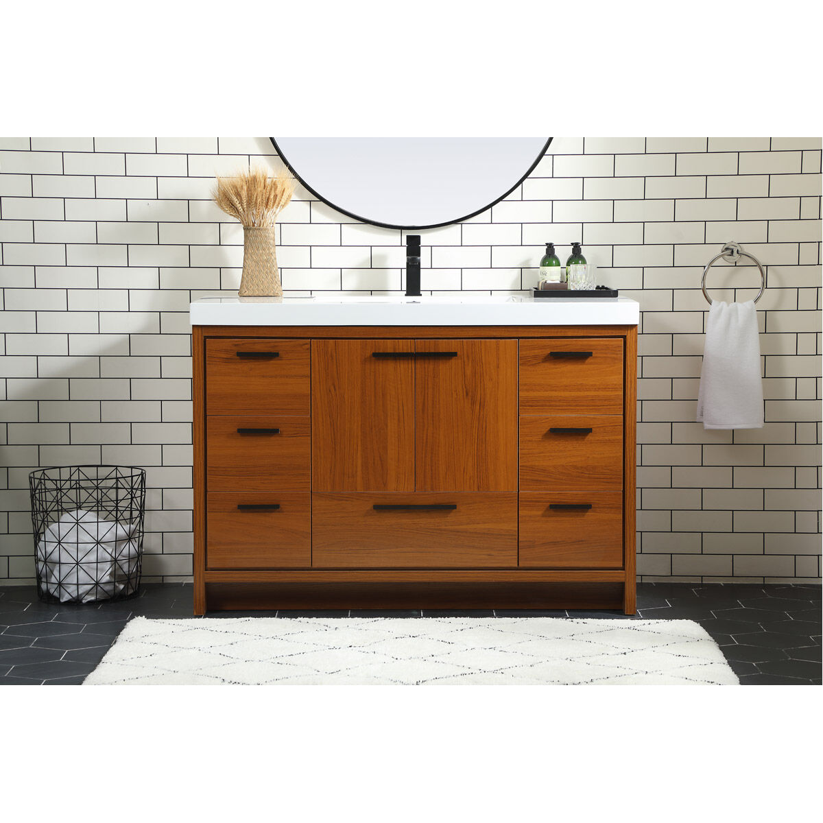 Wyatt 48 X 22 X 34 inch Teak Vanity Sink Set