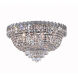 Century 9 Light 20 inch Chrome Flush Mount Ceiling Light in Royal Cut