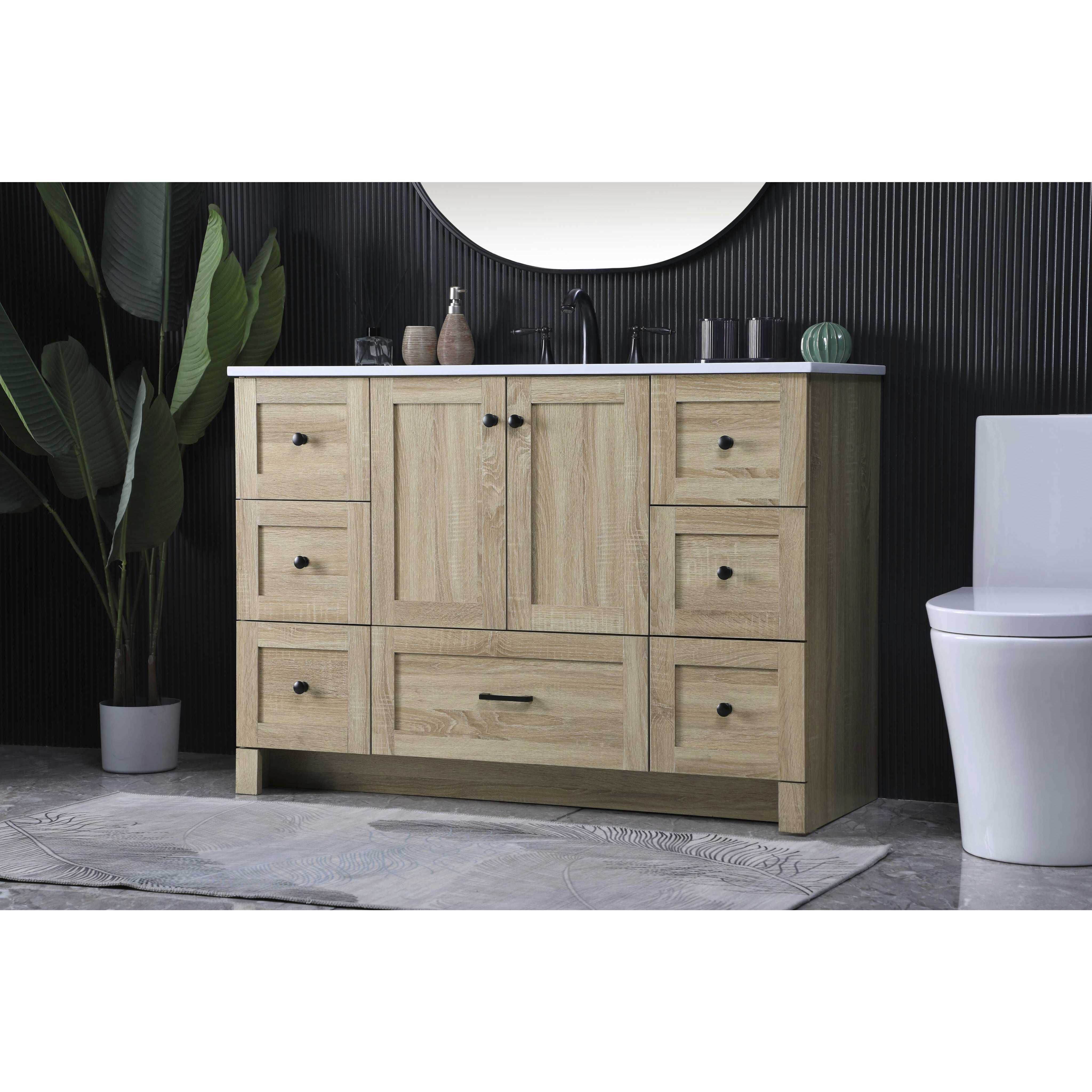 Soma 48 X 34 inch Mango Wood Bathroom Vanity Cabinet