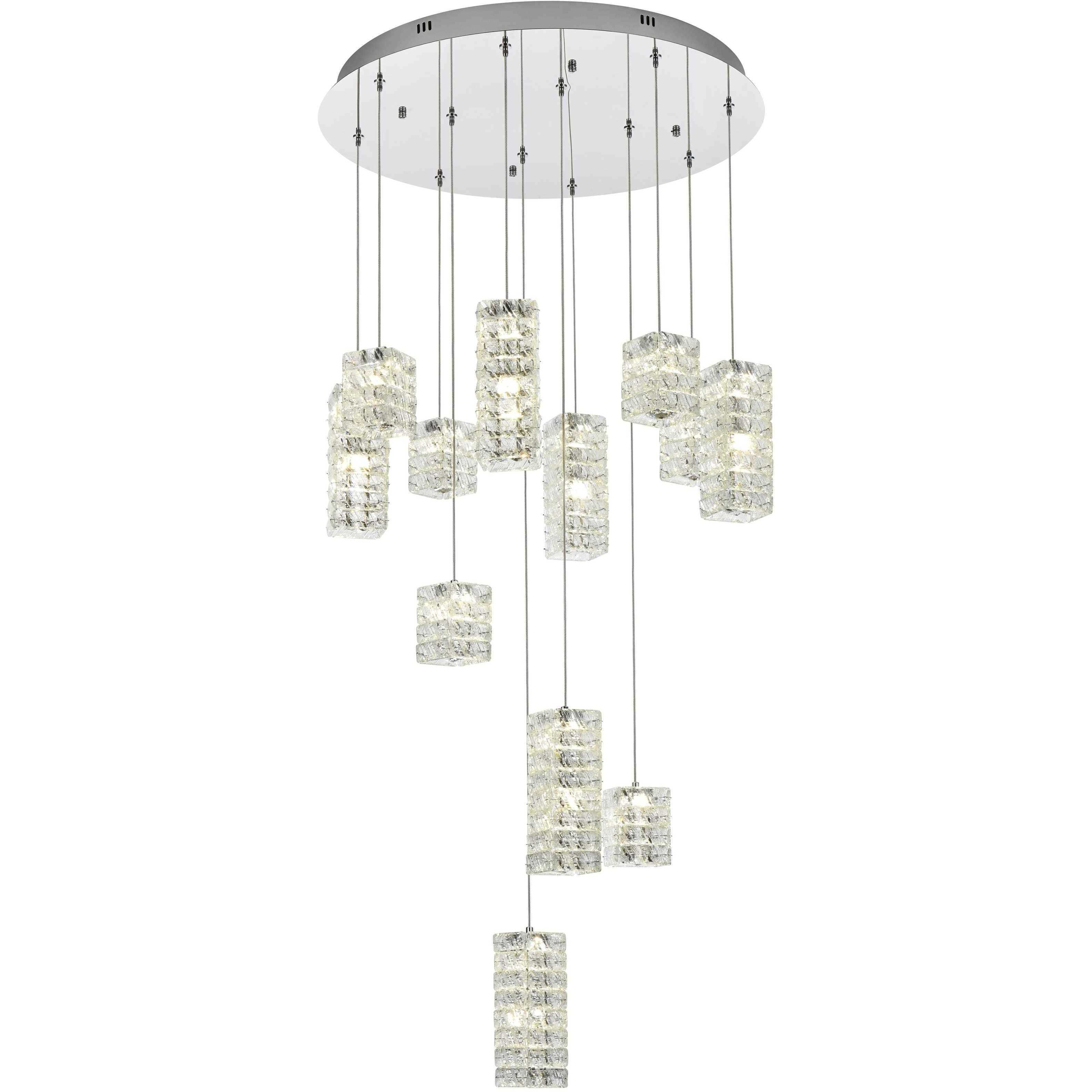 Aston 12 Light 28 inch Chrome Pendant Ceiling Light