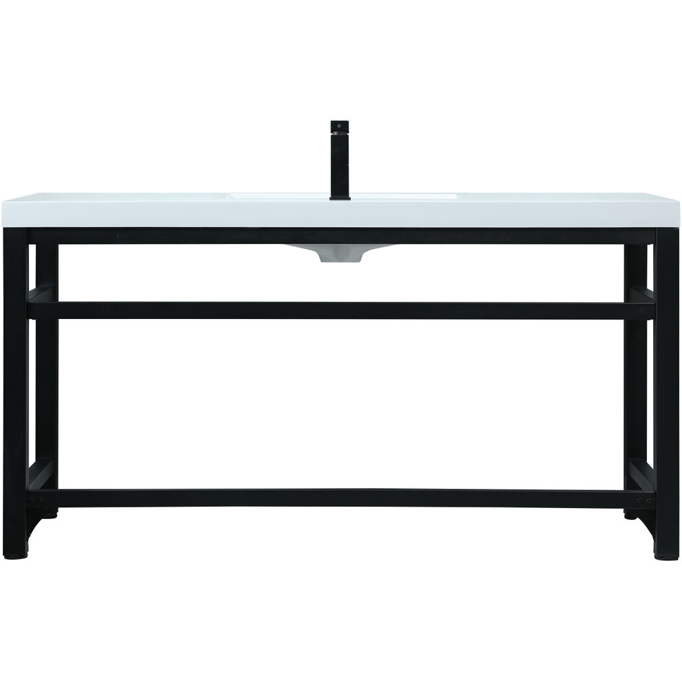 Raya 60 X 22 X 32 inch Black Vanity Sink Set