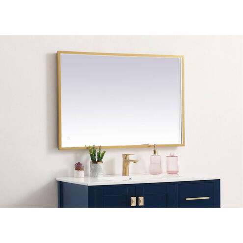 Pier 40 X 20 inch Brass LED Mirror