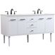 Cyrus 60 X 22 X 34 inch White Vanity Sink Set