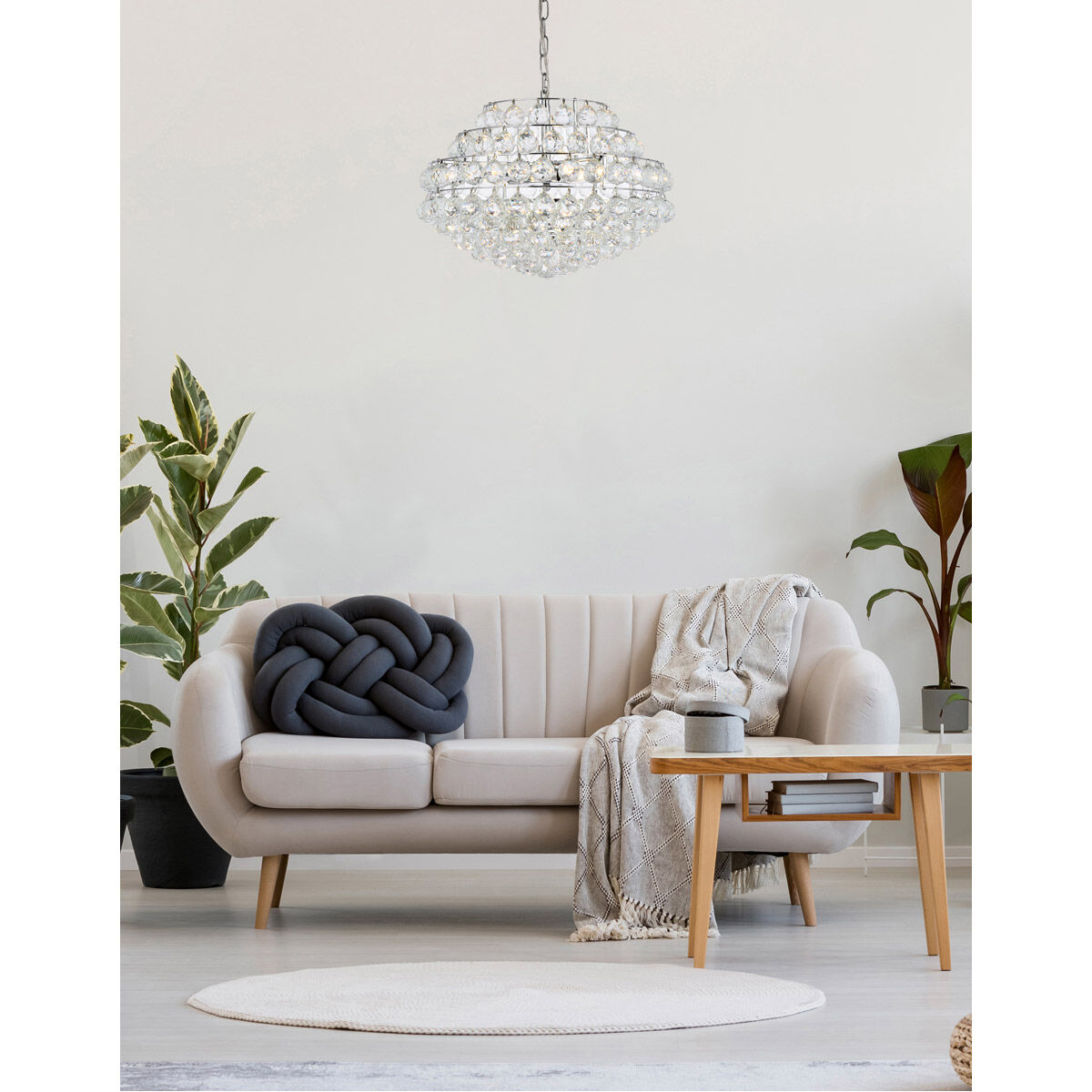 Savannah 5 Light 20 inch Chrome Pendant Ceiling Light